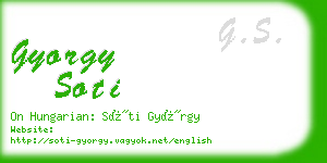 gyorgy soti business card